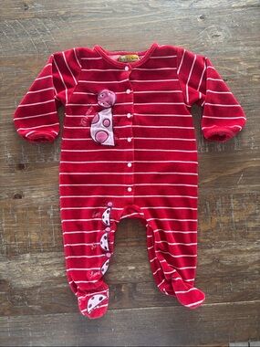 5/$10 Y2K Peluche & Tartine Ladybug Footies Pajamas